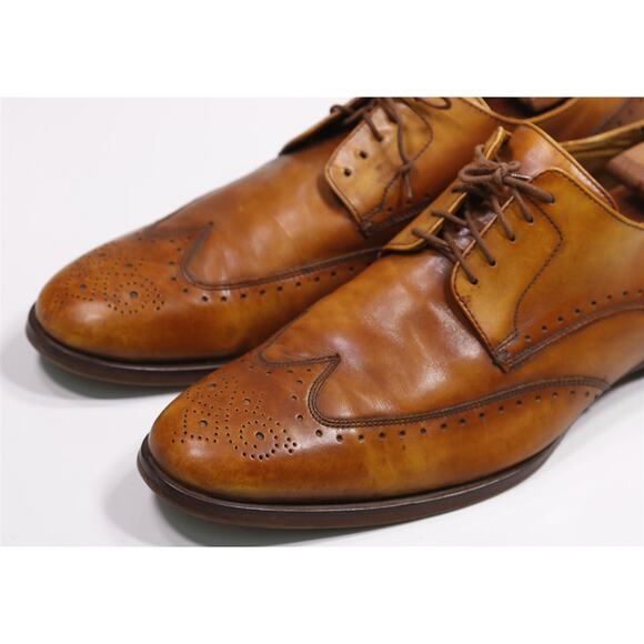 Cole Haan Mens British Tan Wingtip Leather Oxford Dress Shoes Men\'s US 13 M main image 4